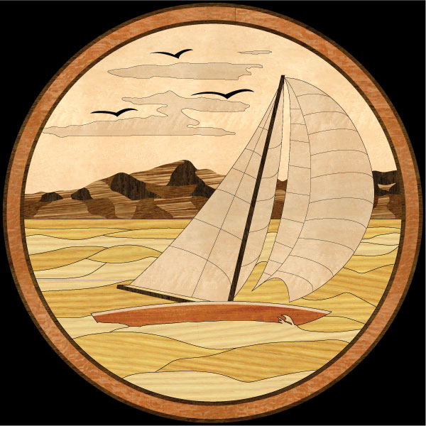 Bay Sailing, 2D all wood construction
